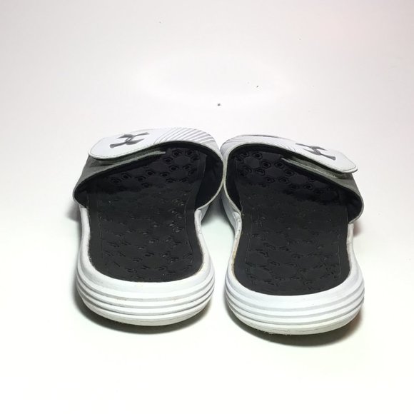 Under Armour Men's Ignite Slides Size 13 White GUC - Picture 3 of 9